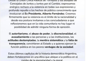 Comunicado de la UCR. de Tornquist y los bloques de Concejales de Juntos y Juntos por el Cambio
