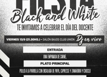 Con la Fiesta Black & White, el Club Unión celebrará el Día del Maestro