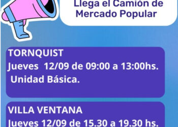 Vuelve al distrito de Tornquist el Camión del Mercado Popular