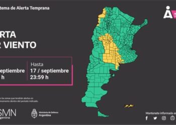Alerta amarillo por fuertes vientos en nuestra región
