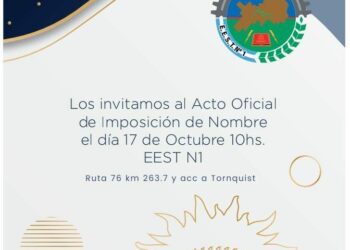 Se realiza éste jueves el acto oficial de imposición de nombre de la Escuela de Enseñanza Superior Técnica Nº1.