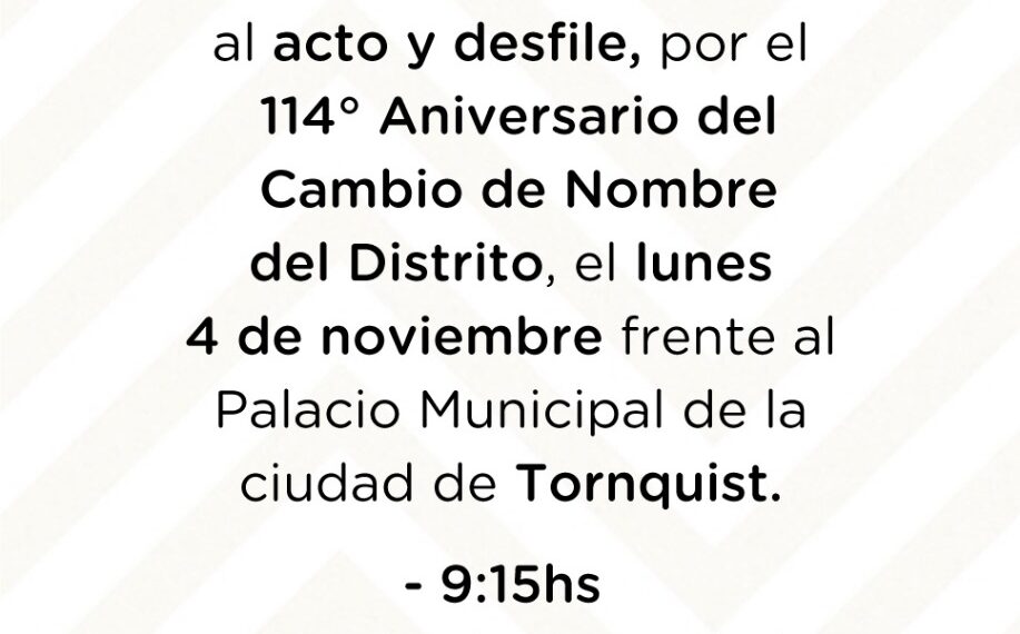 Se realiza el próximo lunes el tradicional desfile de instituciones en Tornquist