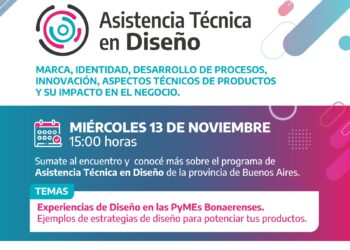 Invitan al encuentro “Experiencias de Diseño en las PyMEs Bonaerenses: estrategias de diseño para potenciar tus productos”