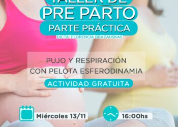 Se dictará la etapa práctica del taller de Preparación para el Parto