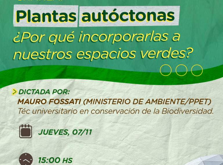 7 de noviembre: Charla ‘Plantas autóctonas, ¿por qué incorporarlas a nuestros espacios verdes?’