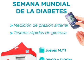 Jueves 14: Medición de tensión arterial y testeos rápidos frente al Banco Provincia