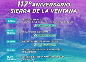 Sierra de la Ventana celebrará su 117º aniversario con una variada propuesta