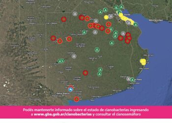 Alerta naranja por la presencia de cianobacterias en el Dique Paso de las Piedras