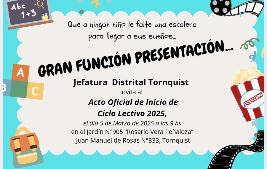 Invitación al inicio de Ciclo Lectivo 2025