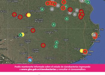 El Dique Paso de las Piedras continúa en alerta naranja por la presencia de cianobacterias