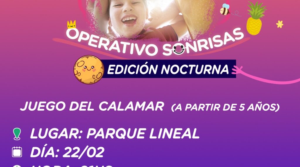 Llega la edición nocturna de ‘Operativo Sonrisas’ al Parque Lineal