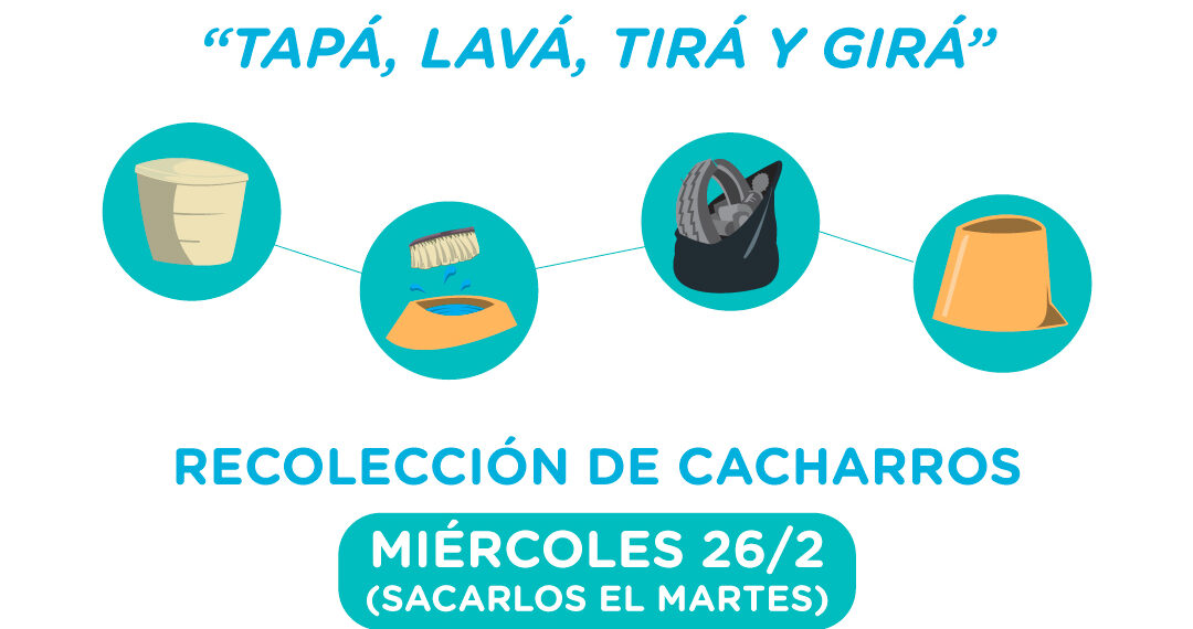 Dengue: Se realizará una jornada de descacharrado en Tornquist y Sierra de la Ventana