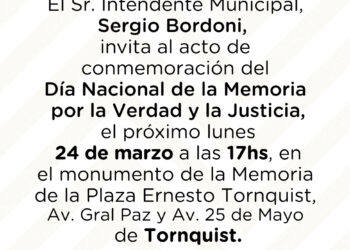 Invitación al Acto del Día de la Memoria por la Verdad y la Justicia