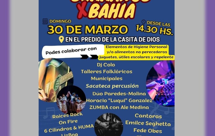 Festival solidario por Bahía Blanca en Sierra de la Ventana