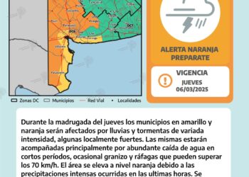 El distrito estará en alerta naranja durante esta madrugada