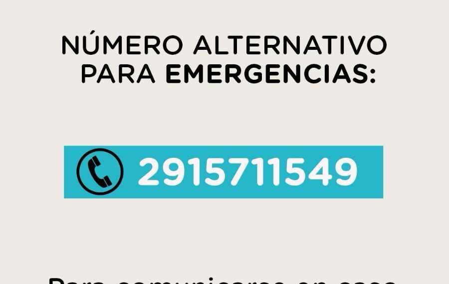 Número alternativo para emergencias del Hospital Municipal de Tornquist