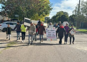 Caminata reclamando por el tratamiento de la ley de “Discapacidad y Emergencia”