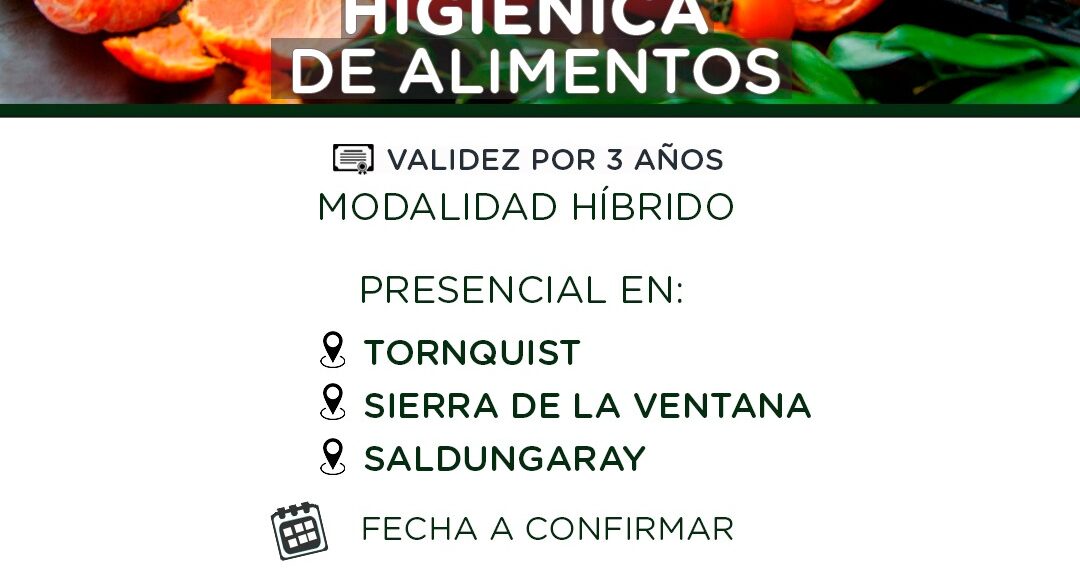 El municipio lanzó un nuevo Taller de Manipulación Higiénica de Alimentos