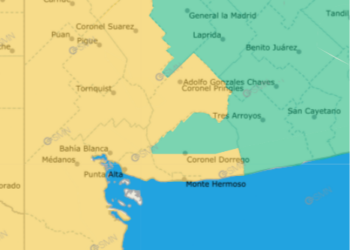 Alerta amarillo por tormentas para Tornquist y la región