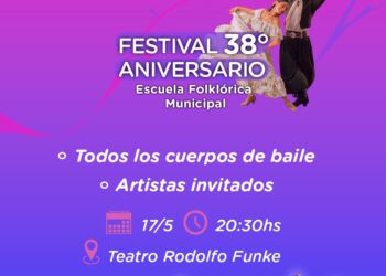 Se viene el Festival 38º Aniversario de la Escuela Folklórica Municipal