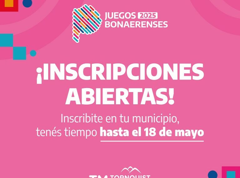 Continúan las inscripciones para los Juegos Bonaerenses 2025