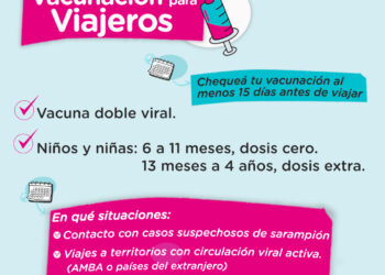 Salud: Campaña de vacunación contra el sarampión para niñas y niños viajeros