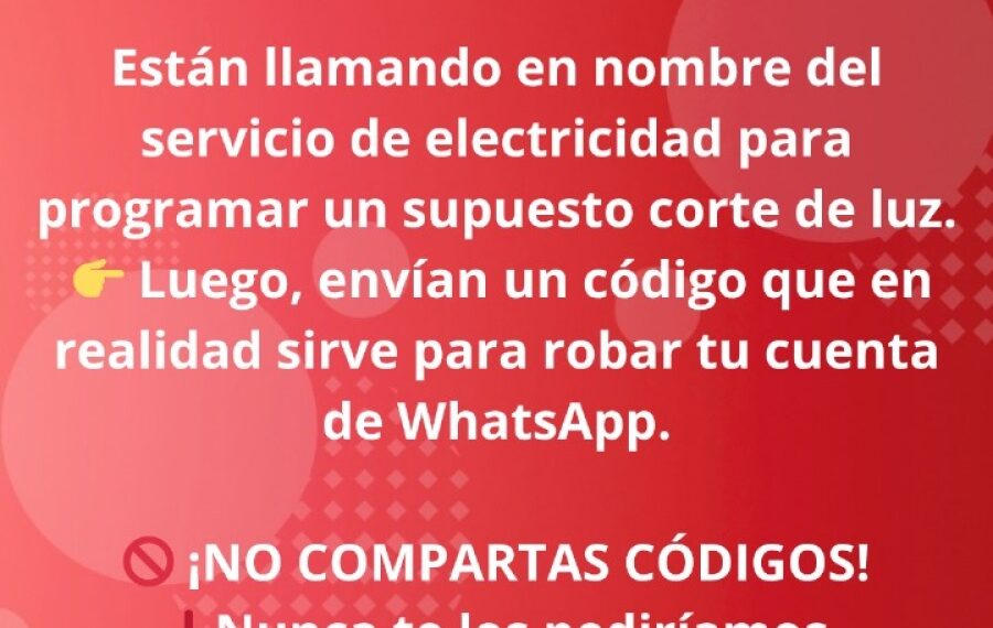 Alerta: se hacen pasar por la CELT para robar cuentas de WhatsApp