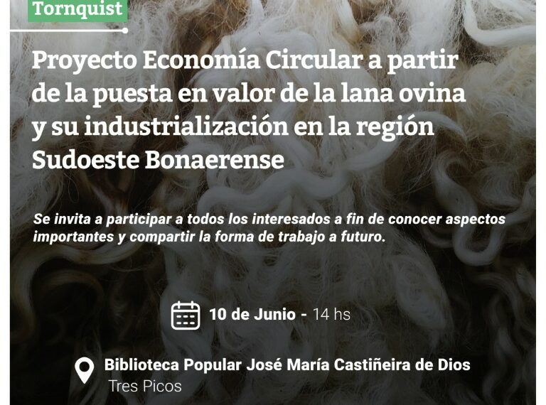 Se presentará el proyecto regional de puesta en valor de la lana ovina de descarte