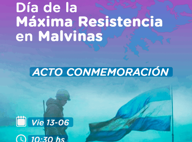 Invitación acto “Día de la Máxima Resistencia en Malvinas”