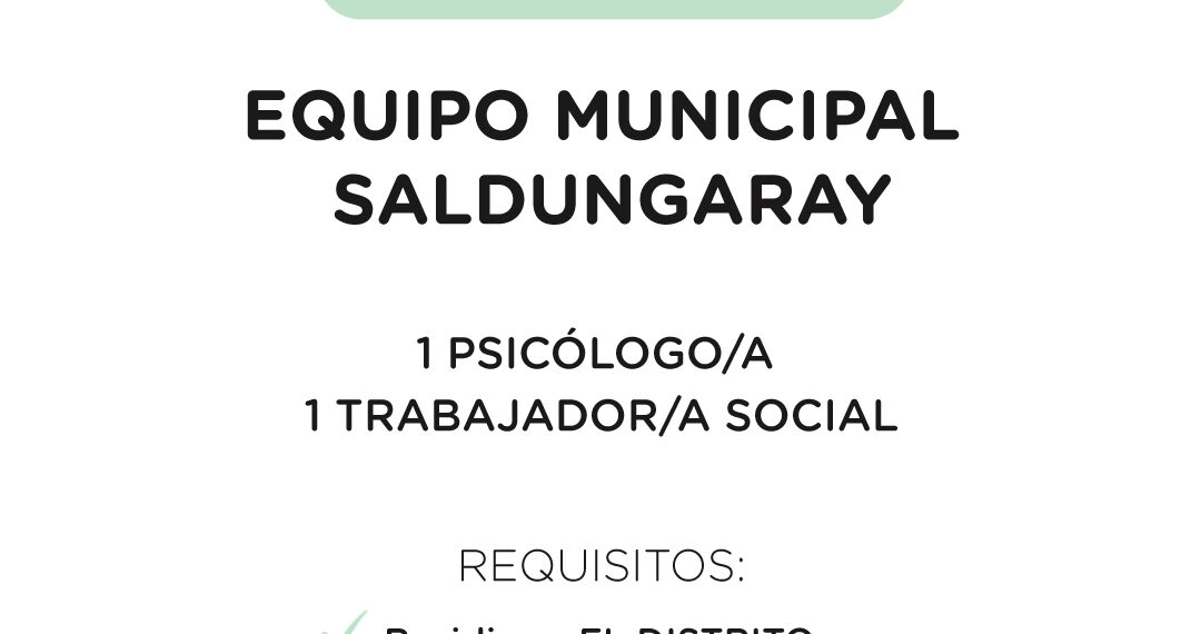 Búsqueda laboral: Incorporación de psicólogo/a y trabajador/a social