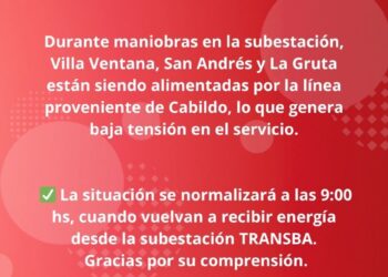 CELT Informa: Baja tensión en la zona serrana