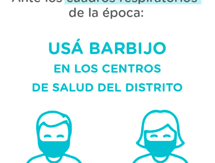 Salud solicita usar barbijo en hospitales y unidades sanitarias del distrito
