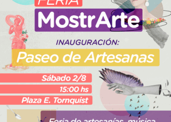 Inauguración de la Feria Mostrarte en Plaza E. Tornquist