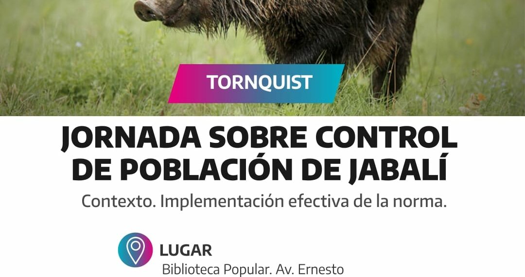 La Secretaría de Ambiente y Desarrollo Productivo invita a una jornada sobre el control de la población de jabalí