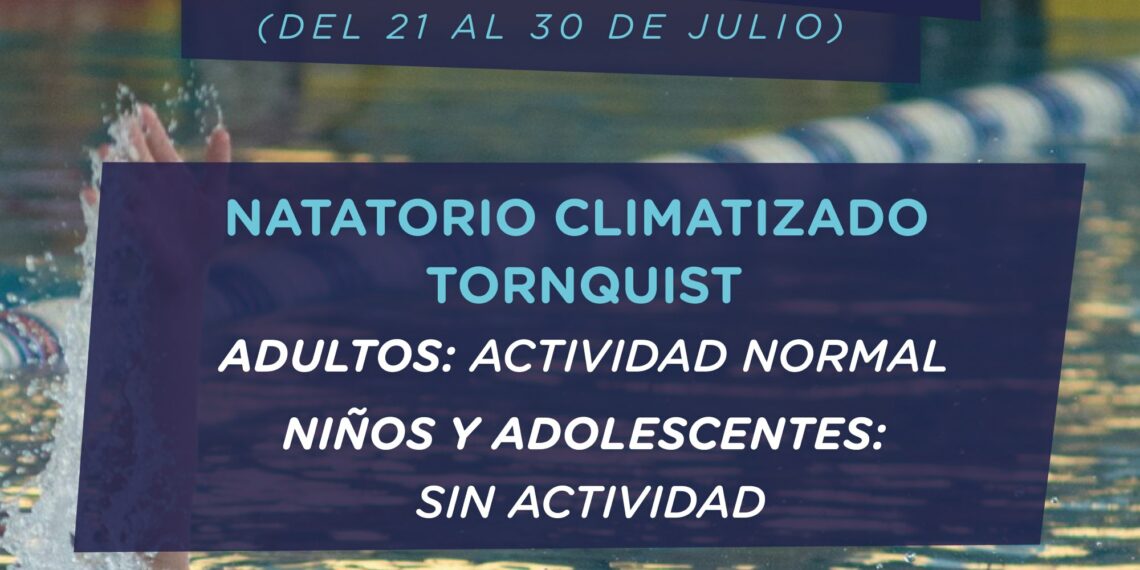 Funcionamiento de los natatorios climatizados municipales durante vacaciones de invierno