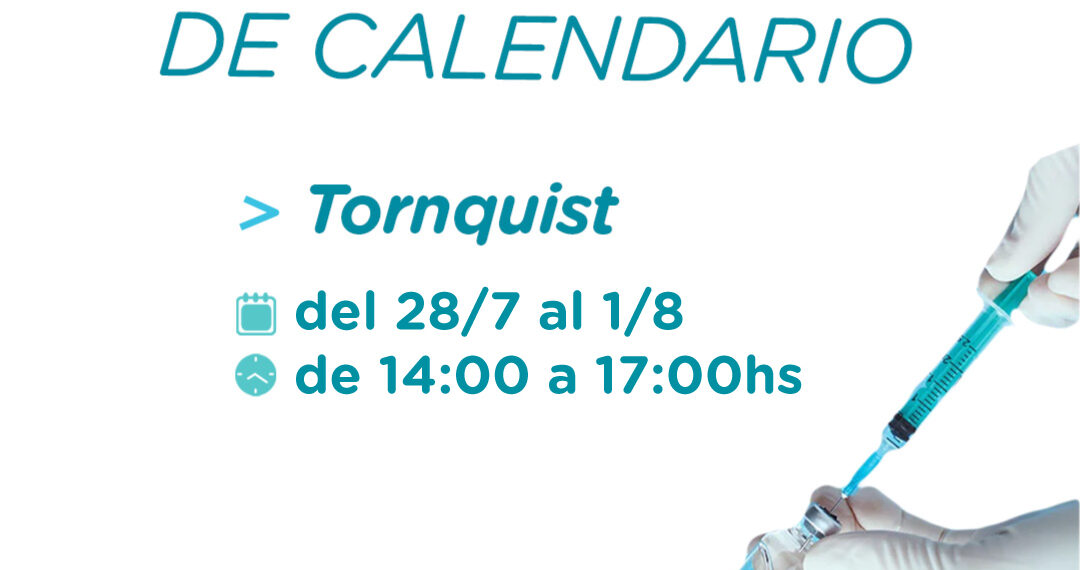 Tornquist: Horarios de vacunación de calendario durante el receso invernal