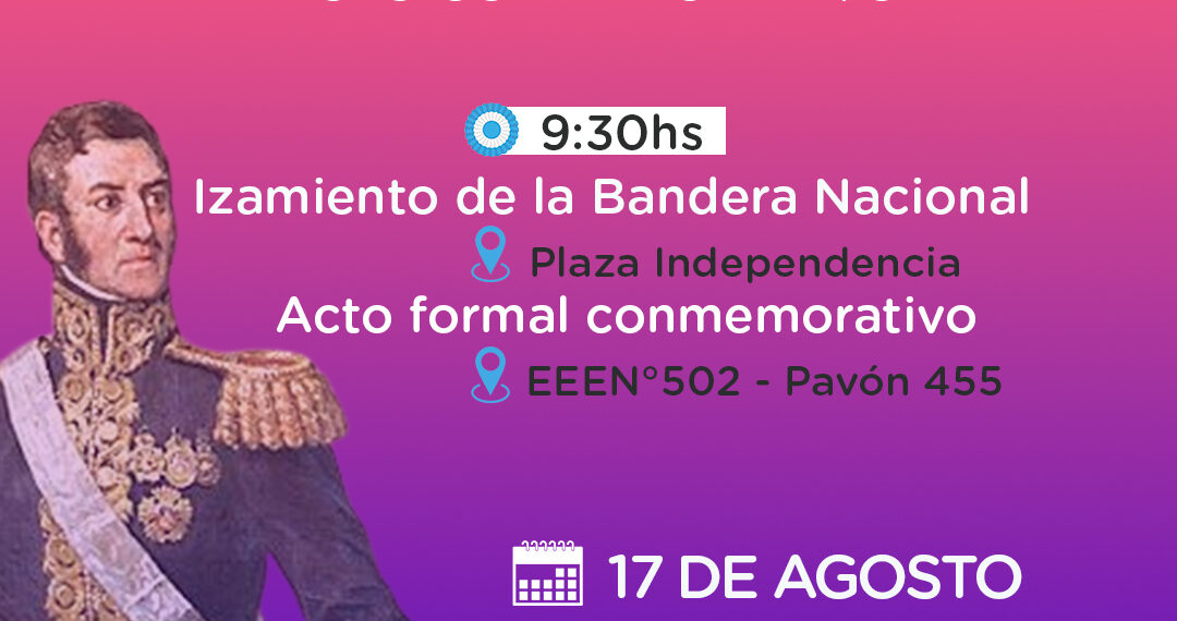 Invitación al acto por el Paso a la Inmortalidad del Gral. José de San Martín