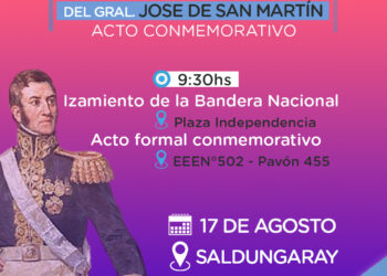 Invitación al acto por el Paso a la Inmortalidad del Gral. José de San Martín