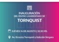 Invitación inauguración del Centro Universitario Tornquist