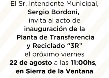 Invitación inauguración la planta de Transferencia y Separación “3R”
