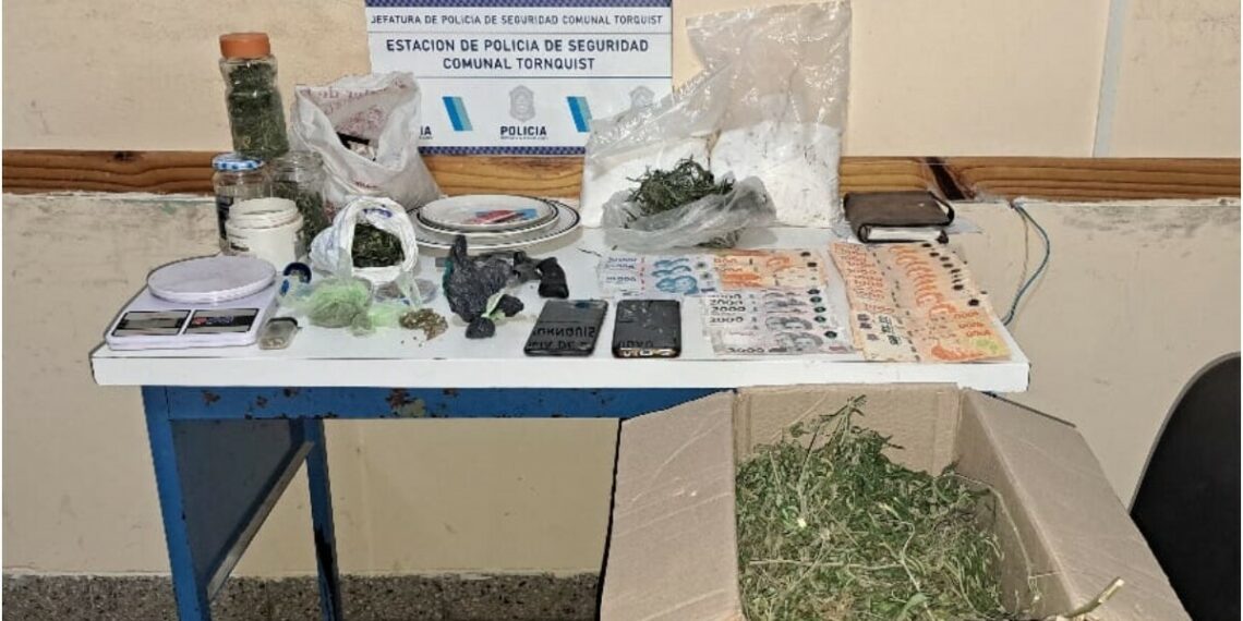 Allanamiento en Tornquist: un detenido por venta de drogas