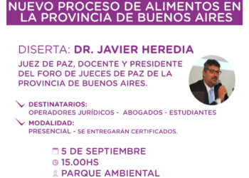Charla ‘Nuevo proceso de alimentos en la Provincia de Bs As’