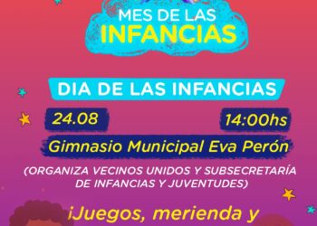 El festejo por el Día de las Infancias se trasladará al Gimnasio Eva Perón