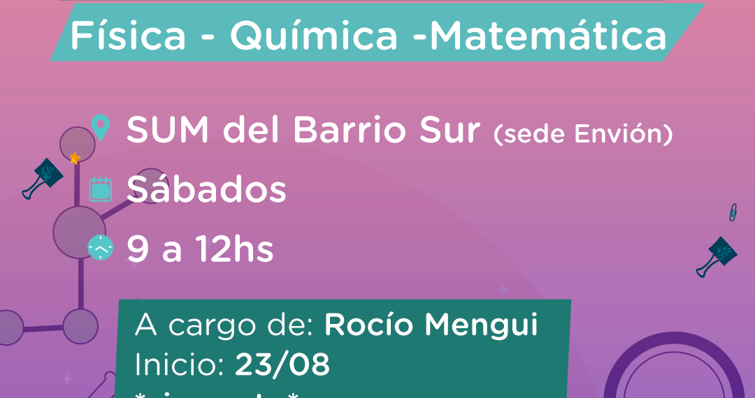 Juventudes brindará en Tornquist un Curso de Nivelación Universitaria