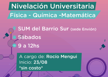 Juventudes brindará en Tornquist un Curso de Nivelación Universitaria
