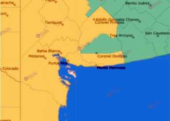 Vientos de hasta 80 km/h: alerta amarilla para todo el Sudoeste Bonaerense