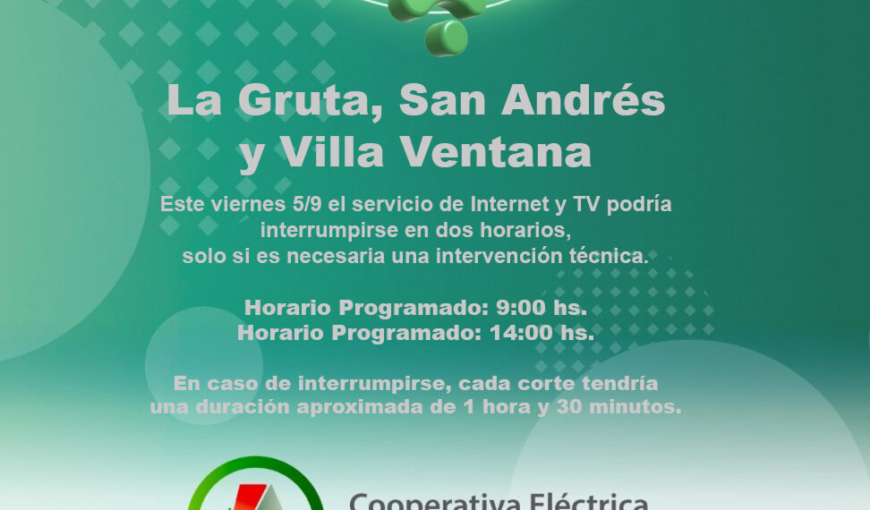 CELT Informa: LA GRUTA, SAN ANDRES Y VILLA VENTANA