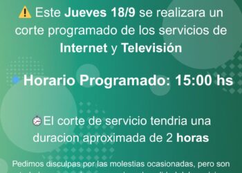 Corte de internet y TV en La Gruta y San Andrés de La Sierra