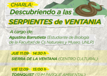 Invitan a la charla ‘Descubriendo a las serpientes de Ventania’