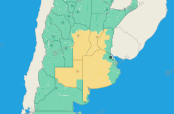 Emiten una alerta amarilla por tormentas para este sábado en Tornquist y gran parte de la Provincia